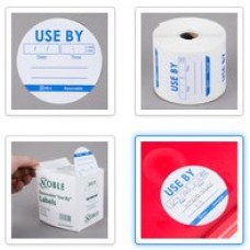 3" Use By Round Removable Label (500 per roll)
