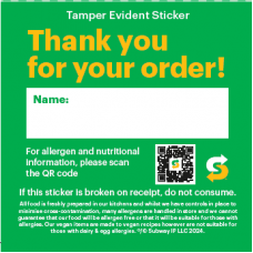 Tamper Labels (5 rolls x 500 labels)